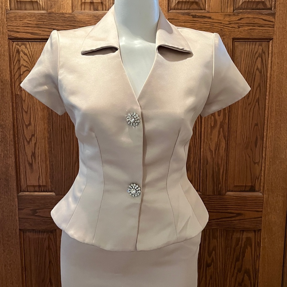 Vintage 80’s Watters & Watters luxurious formal 2-piece set 6
